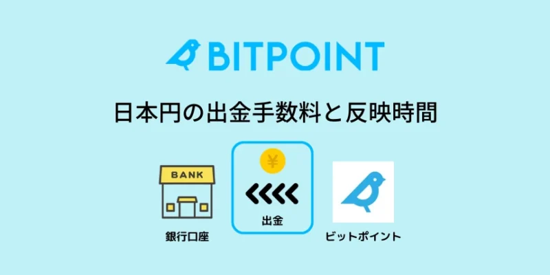 ビットポイントの日本円の出金手数料と反映時間